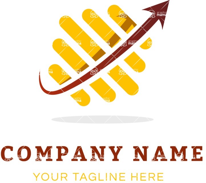 Business Logo Templates - vector graphics in a pack from GraphicMama - Creative Flat Statistics Company Logo Design